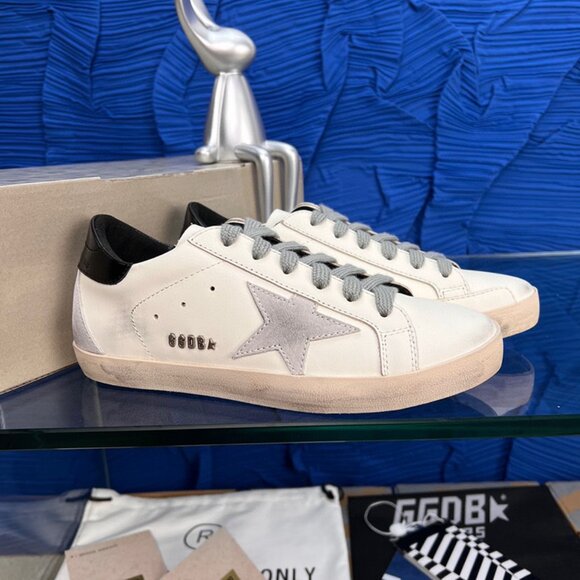 Golden Goose White and Gray Distressed Sneakers - Picture 2 of 6